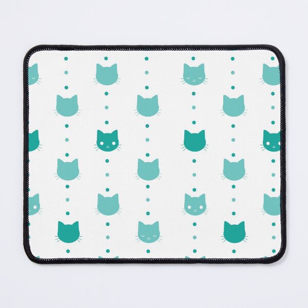 Item preview, Blue Cat Faces Pattern designed and sold by tanyadraws.