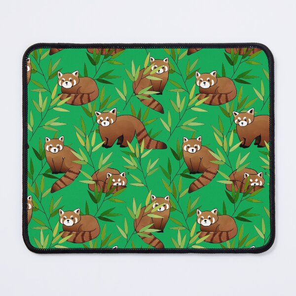 Item preview, Red Panda & Bamboo Leaves Pattern designed and sold by tanyadraws.