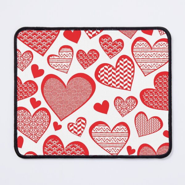 Item preview, Red Patterned Hearts designed and sold by tanyadraws.
