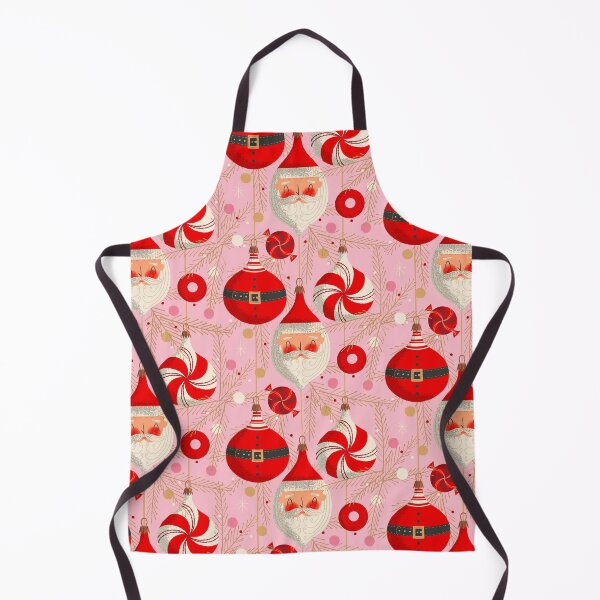Item preview, Santa and Ornaments ~ on pink designed and sold by RetroRudolphs.