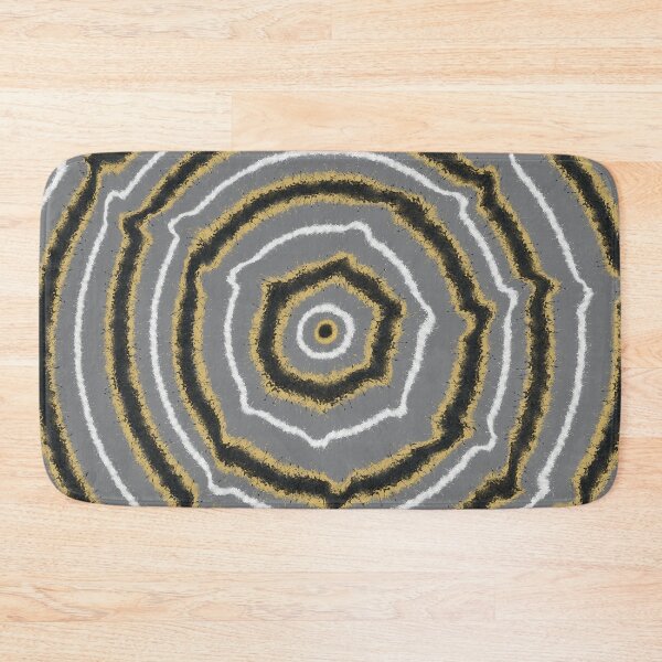 Item preview, Liquified spirals in grey, black, gold, and white designed and sold by Jane Domenech.