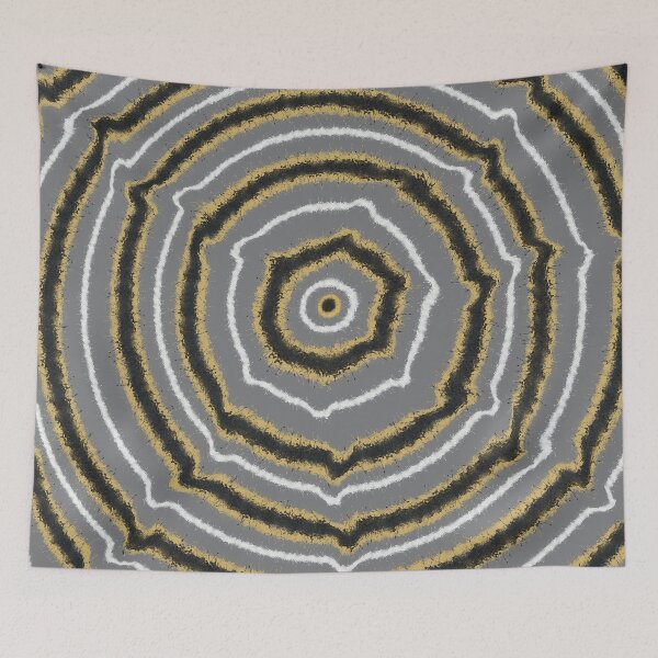 Item preview, Liquified spirals in grey, black, gold, and white designed and sold by Jane Domenech.