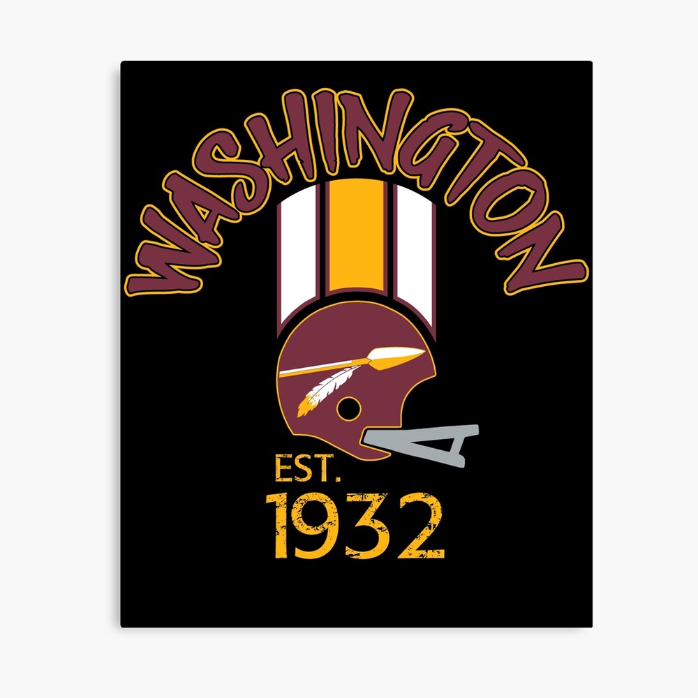 Washington Redskins Vintage Art Adult Pull-Over Hoodie By