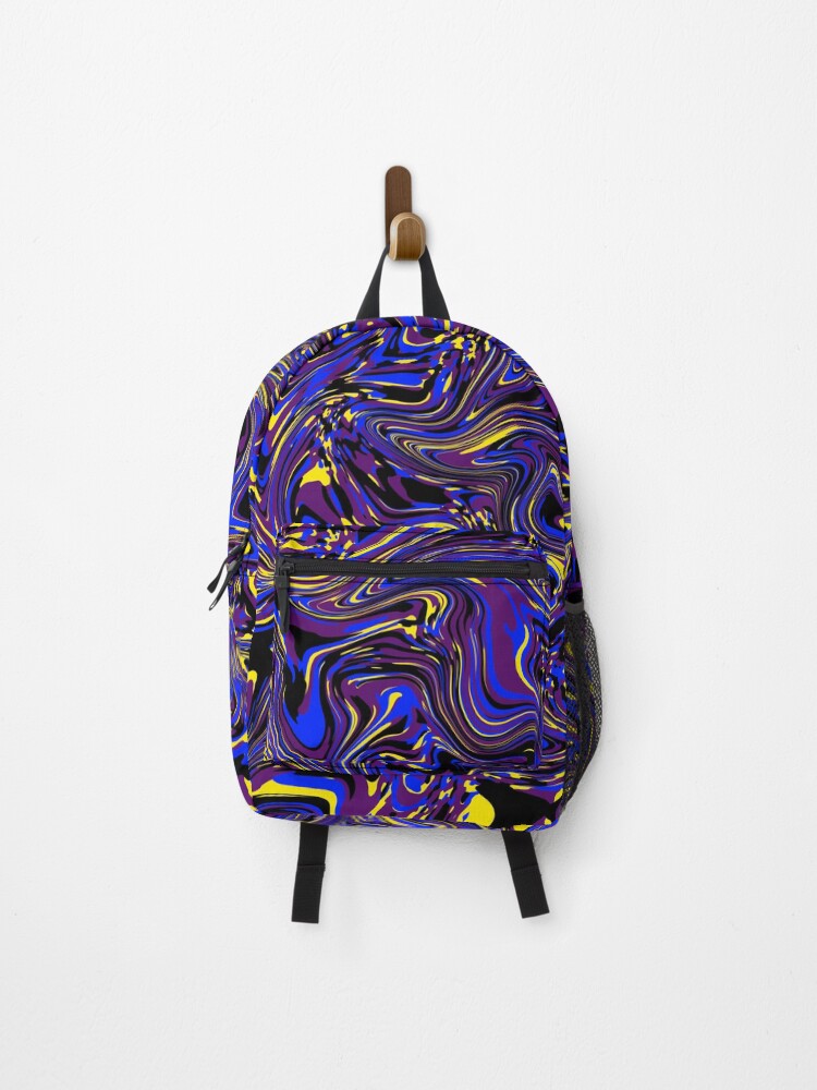 Thumbnail 1 of 3, Backpack, Multi-Color Liquid Abstract designed and sold by UntrueHunter.