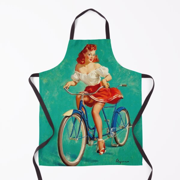 Item preview, BICYCLE RIDING PINUP : Vintage Elvgren Rare Cycling Print designed and sold by posterbobs.