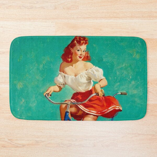 Item preview, BICYCLE RIDING PINUP : Vintage Elvgren Rare Cycling Print designed and sold by posterbobs.