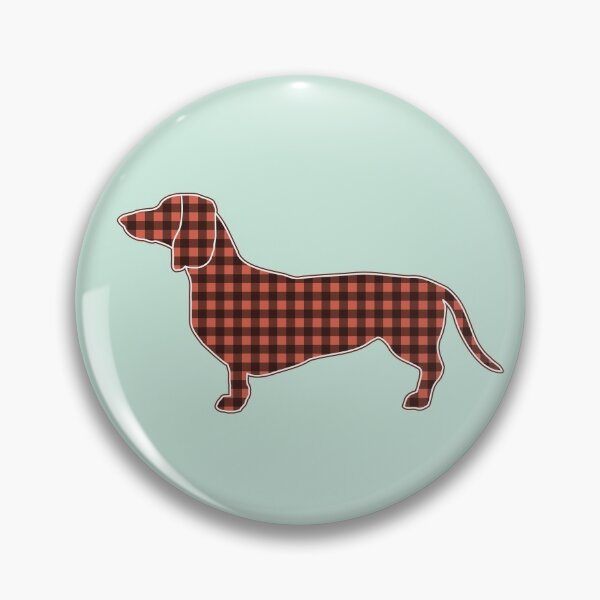 Artikelvorschau, Gingham-Dackel in Schokolade und Hellbraun entworfen und verkauft von 8PawsStudio.