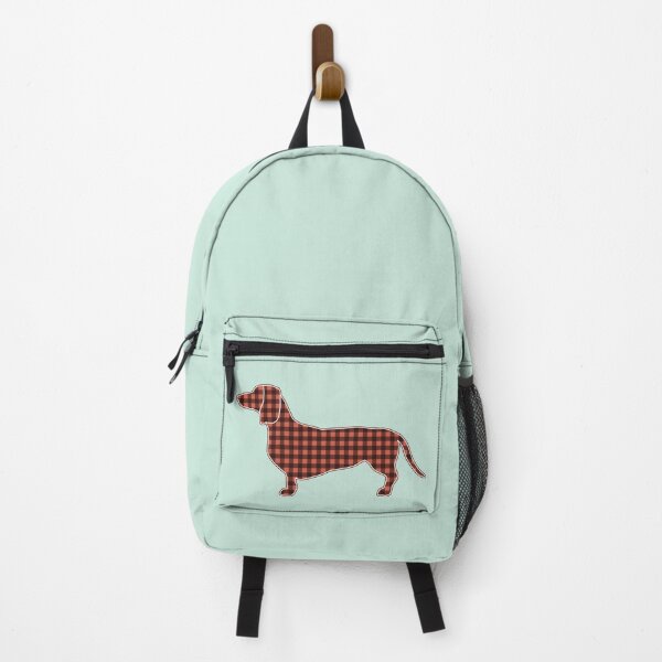 Item preview, Gingham Chocolate and Tan Dachshund designed and sold by 8PawsStudio.