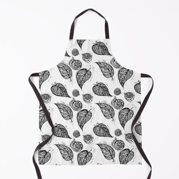 Item preview, Winter leaf Black and White designed and sold by MandalaFlowerArt.