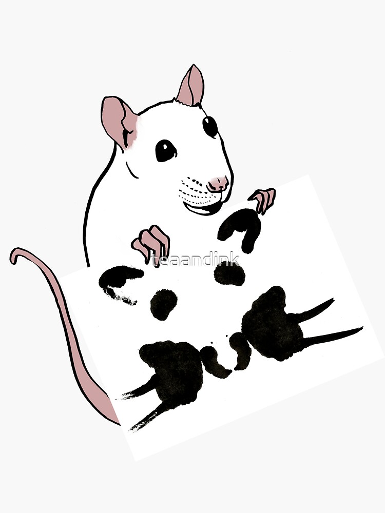 Deadlift Rat Sticker for Sale by teaandink