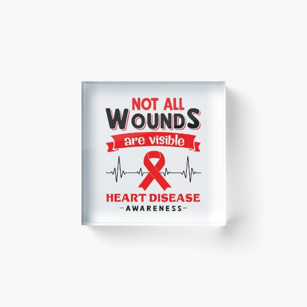 Item preview, Heart Disease Awareness Not All Wounds Are Visible designed and sold by Victormoratalla.