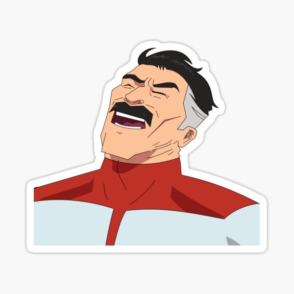 Item preview, Omni Man Laughing Sticker designed and sold by XanderFlicks.