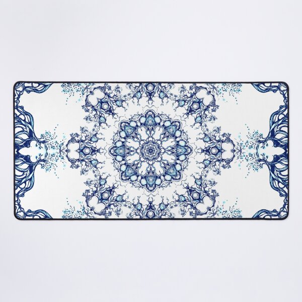 Item preview, Blue Garden Mandala designed and sold by MandalaFlowerArt.