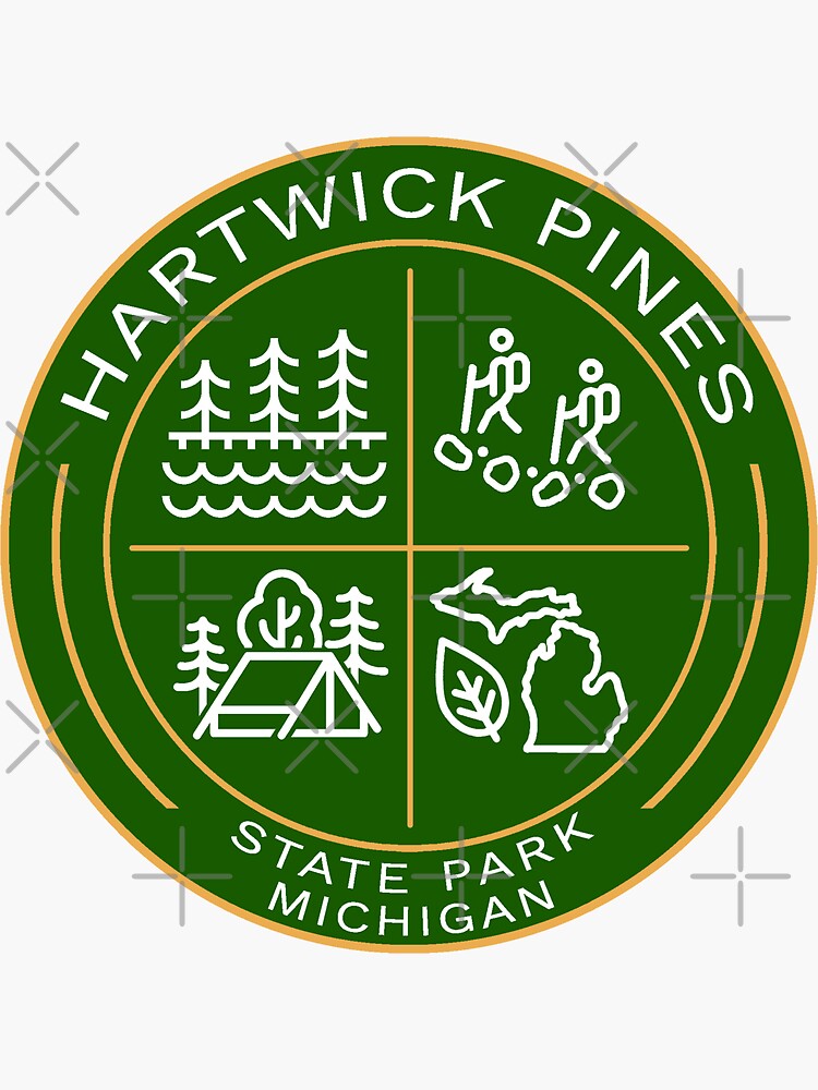 Hartwick Pines State Park Heraldic Logo Sticker For Sale By Vanyakar Redbubble 7779