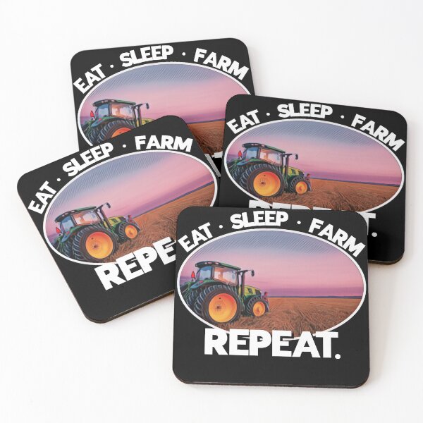 Item preview, Eat sleep farm repeat funny cute country farming tractor design  designed and sold by Tim Dunaway.