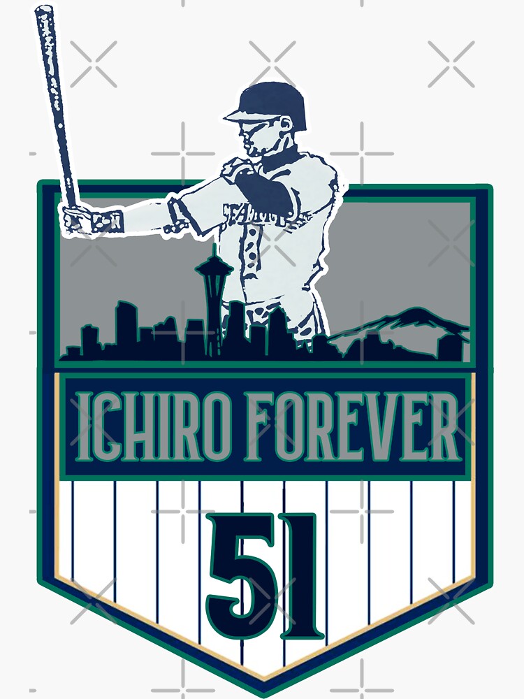 ICHIRO FOREVER AND ALWAYS SEATTLE STICKER AND SHIRT FOR A SPACE NEEDLE HALL  OF FAME  Essential T-Shirt for Sale by Chramanzee