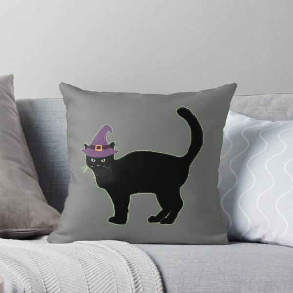 Item preview, Happy Hallowe'en Holiday Cute Black Cat Witch's Hat Fun Hallowe'en designed and sold by H3designs.