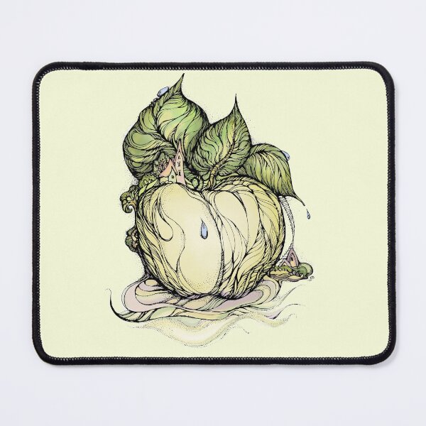 Item preview, Fabulous apple. Hand draw  ink and pen, Watercolor, on textured paper designed and sold by MandalaFlowerArt.