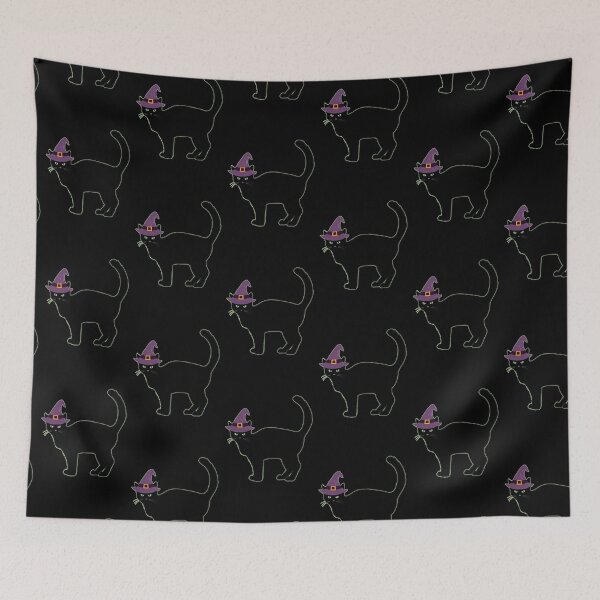 Item preview, Happy Hallowe'en Holiday Cute Black Cat Witch's Hat Fun Hallowe'en designed and sold by H3designs.
