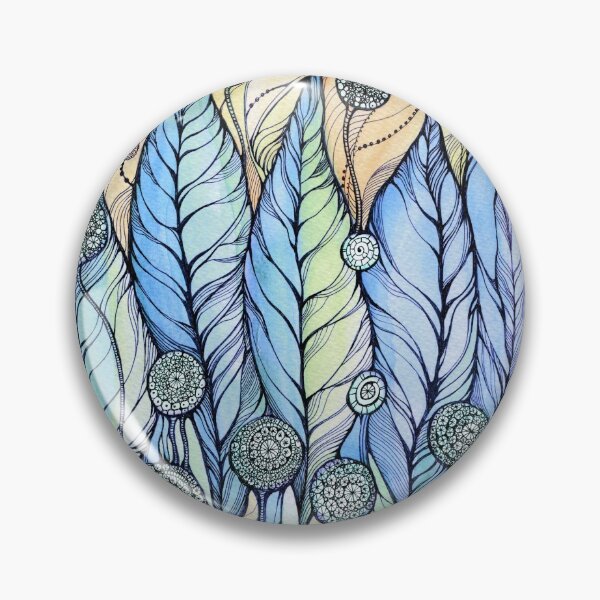 Item preview, Breeze. Hand draw  ink and pen, Watercolor, on textured paper designed and sold by MandalaFlowerArt.