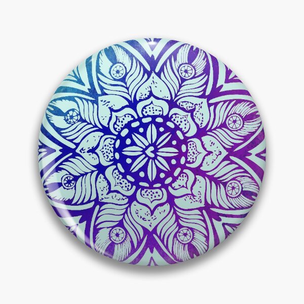 Item preview, Mandala#4.Hand draw  ink and pen, Watercolor, on textured paper designed and sold by MandalaFlowerArt.