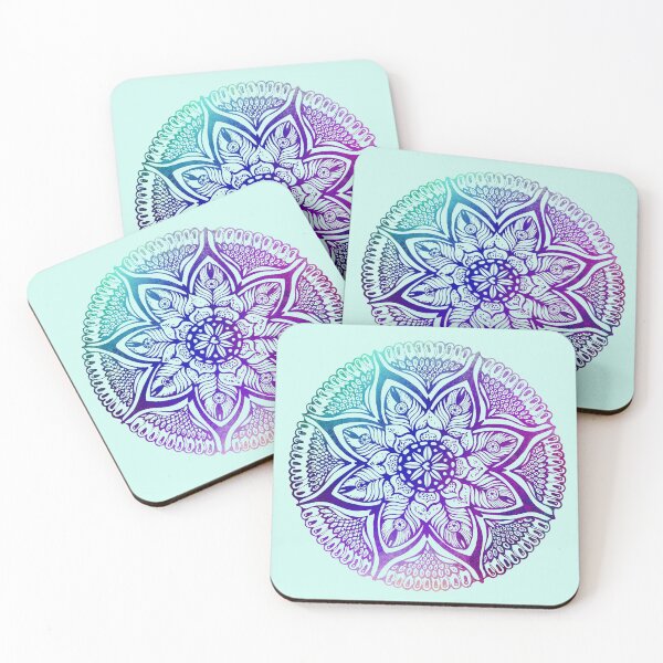 Item preview, Mandala#4.Hand draw  ink and pen, Watercolor, on textured paper designed and sold by MandalaFlowerArt.