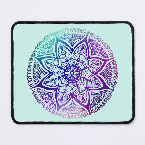 Item preview, Mandala#4.Hand draw  ink and pen, Watercolor, on textured paper designed and sold by MandalaFlowerArt.