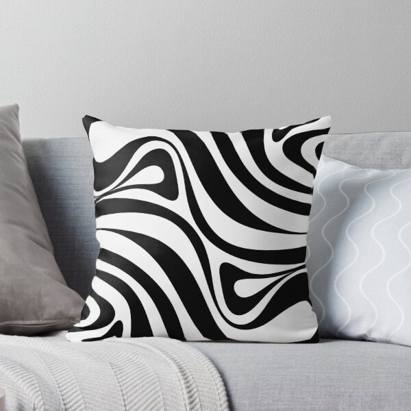 Item preview, New Groove Retro Swirl Abstract in Black and White designed and sold by kierkegaard.