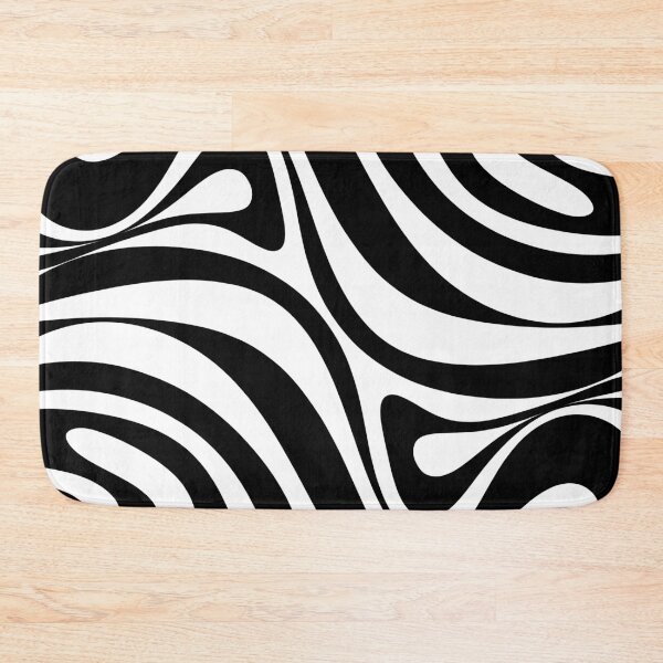 Item preview, New Groove Retro Swirl Abstract in Black and White designed and sold by kierkegaard.