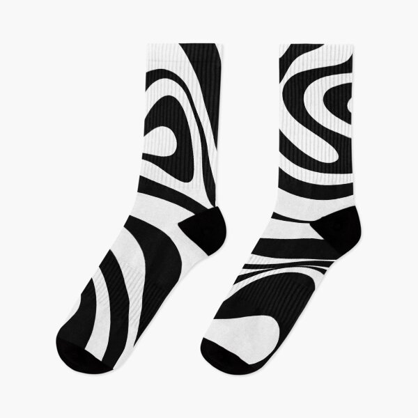 Item preview, New Groove Retro Swirl Abstract in Black and White designed and sold by kierkegaard.