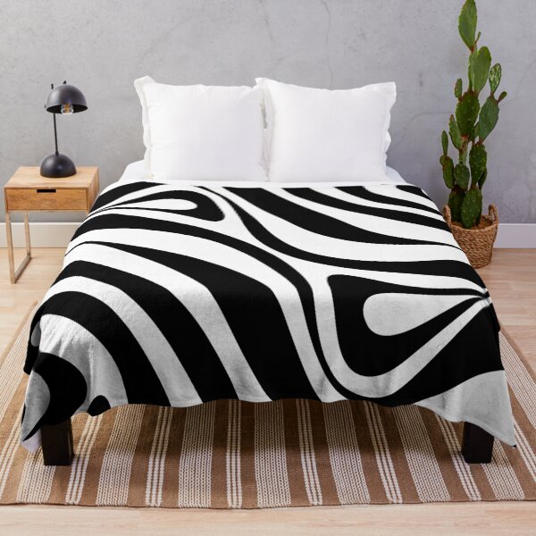 Item preview, New Groove Retro Swirl Abstract in Black and White designed and sold by kierkegaard.