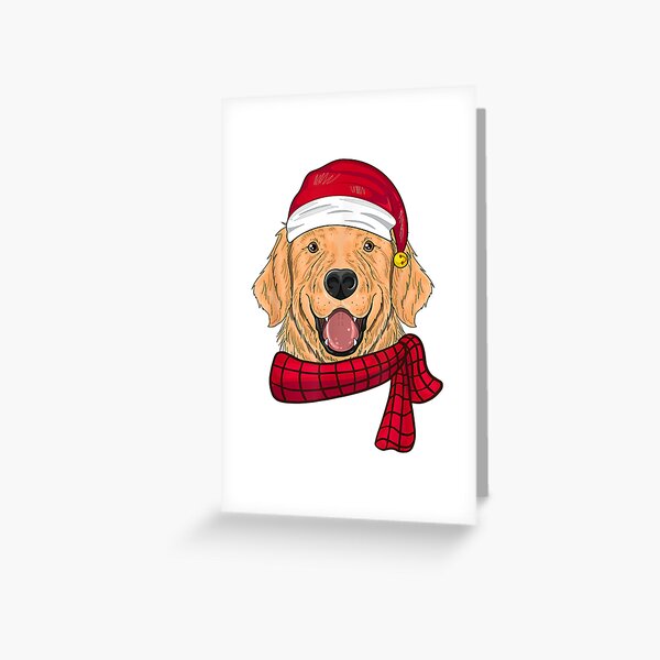 Cute Preppy Golden Retriever Christmas Jeep - Golden Retriever