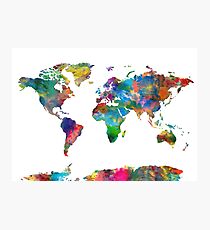 world map Photographic Print