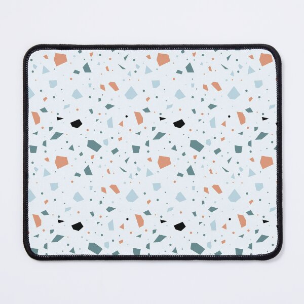 Item preview, Terazzo Turquoise Orange and Black on Light Blue Pattern designed and sold by Alicia Chee.