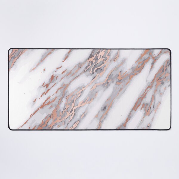 Item preview, Marble Swirls of White and Rose Gold Glitter Abstract Pattern designed and sold by Alicia Chee.