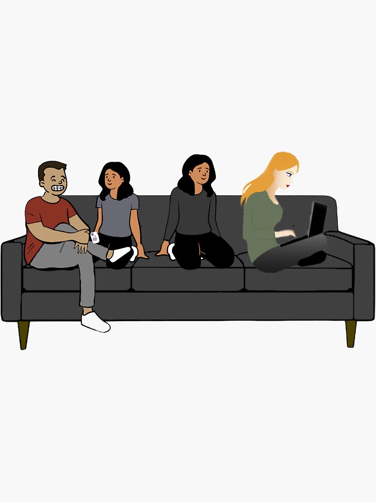 "Couch guy caught cheating " Sticker for Sale by couchguymerch Redbubble
