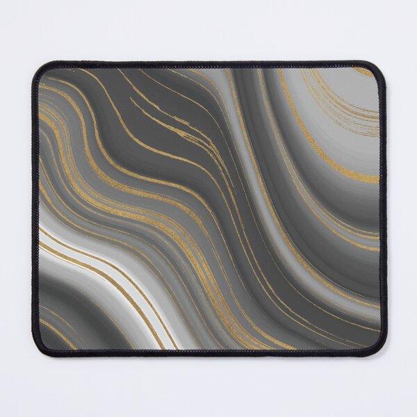 Item preview, Marble Swirls of Grey and Gold Glitter Abstract Pattern designed and sold by Alicia Chee.