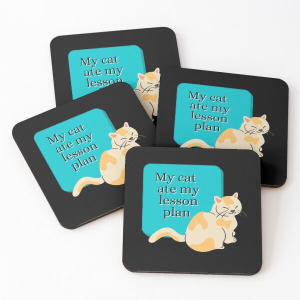 Item preview, My cat ate my lesson plan funny design designed and sold by DKVanOss.