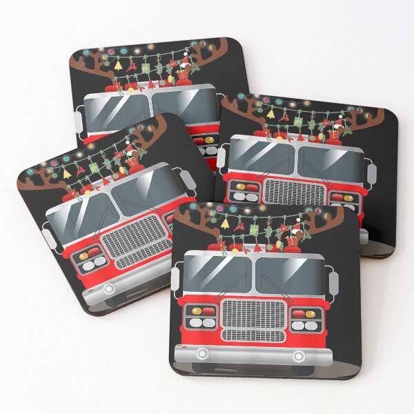 Item preview, Reindeer ire Truck un erry Christmas irefighter Xmas designed and sold by Flamingo92.