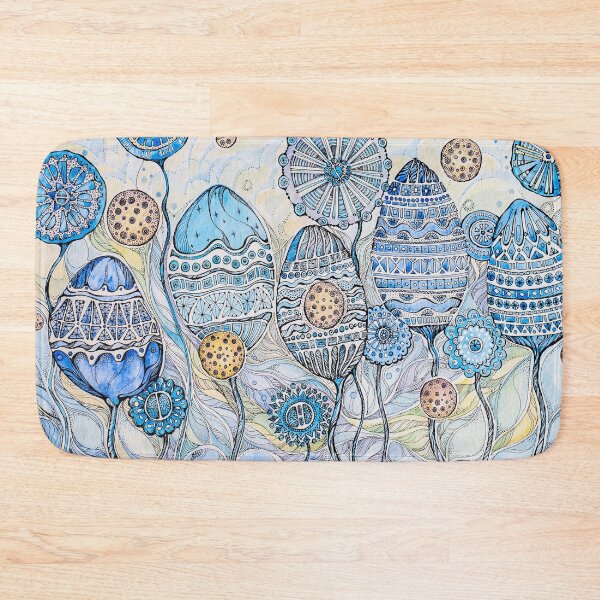 Item preview, Winter flowers.Hand draw  ink and pen, Watercolor, on textured paper designed and sold by MandalaFlowerArt.