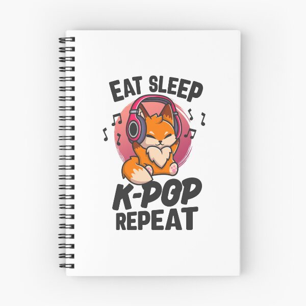 Item preview, Eat Sleep KPop Repeat Kawaii Fox Korean K-Pop Merchandise designed and sold by 14thFloor.