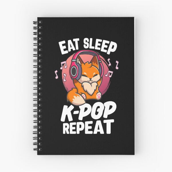 Item preview, Eat Sleep KPop Repeat Kawaii Fox Korean K-Pop Merchandise designed and sold by 14thFloor.