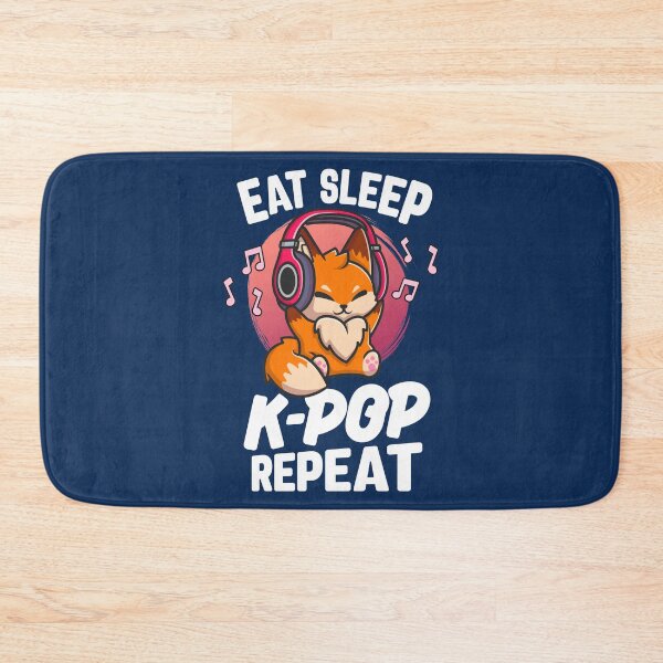 Item preview, Eat Sleep KPop Repeat Kawaii Fox Korean K-Pop Merchandise designed and sold by 14thFloor.