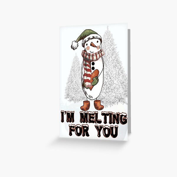 Melting Snowman Belated Holiday Greeting Card – Wyllo