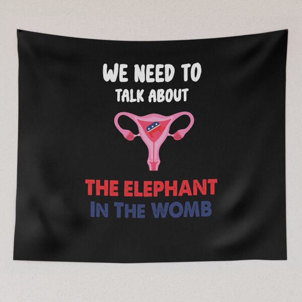 Item preview,  We Need To Talk About The Elephant In The WOMB Retro designed and sold by Run to Creations.