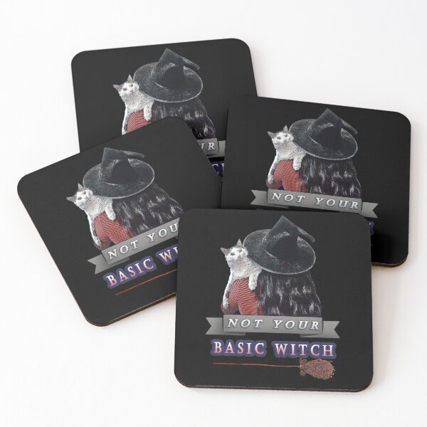 Item preview, Not Your Basic Witch with a White Cat designed and sold by Akvauter.