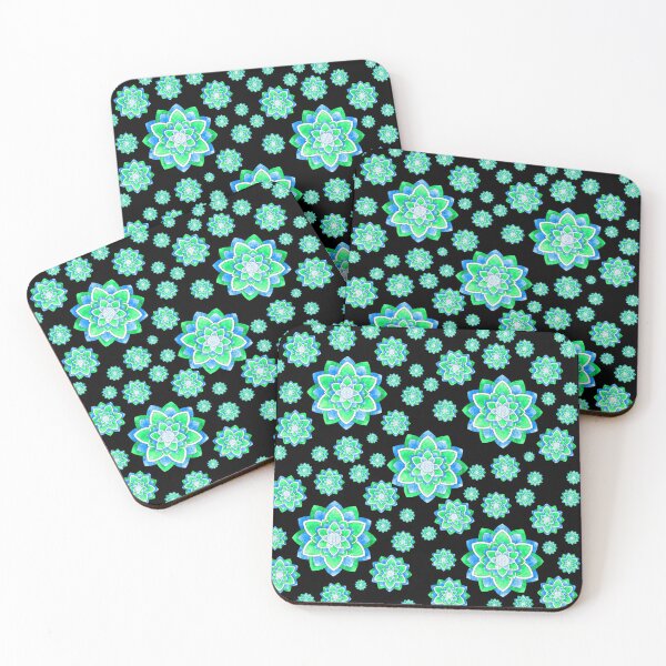 Item preview, Teal Mandala Flowers  designed and sold by shantilovesart.