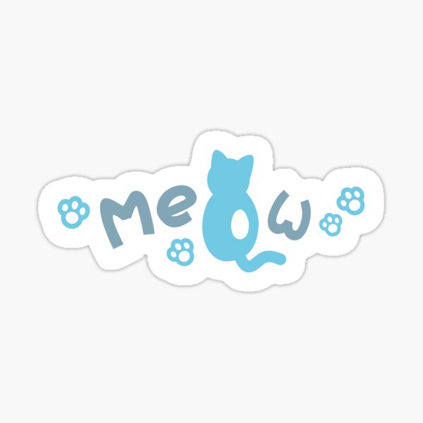 "blue cat sticker" Sticker by GraceArtroom Redbubble