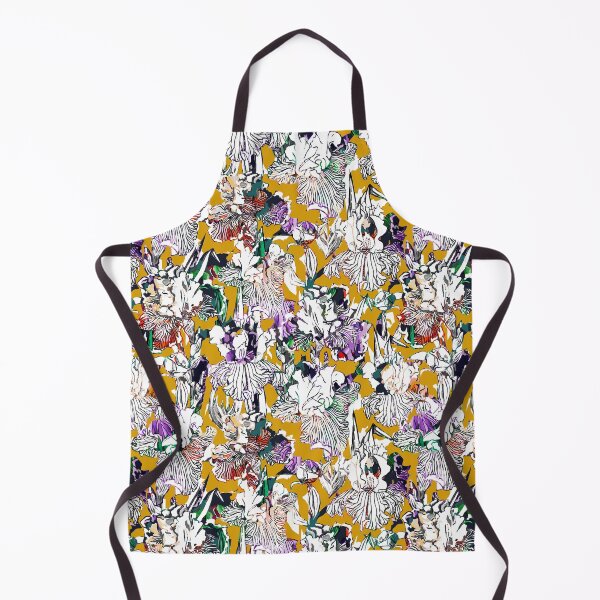 Item preview, Experimental field of Iris in mustard designed and sold by ariellemorris.