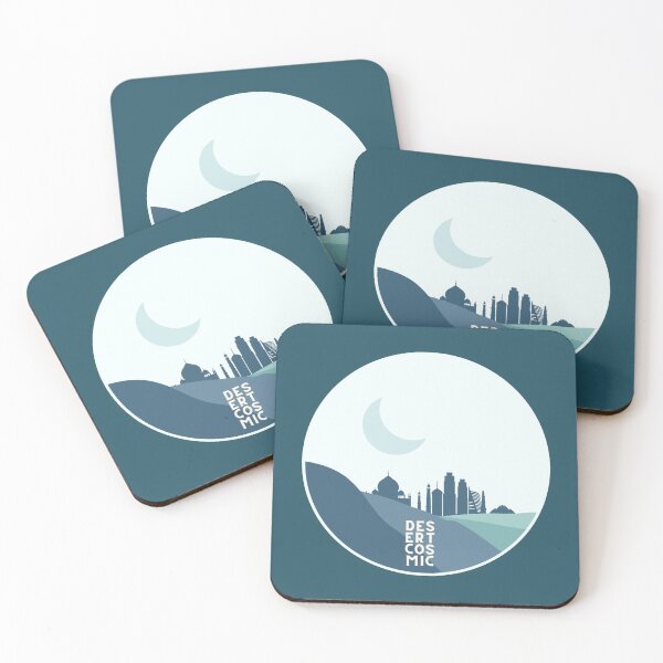 Item preview, Desert Cosmic Night | Celestial Cosmic Desert and City Silhouette designed and sold by MiaDelelai.